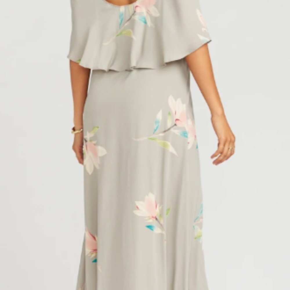 SMYM Caitlin Ruffle Maxi Dress Lily Showers S - Picture 2 of 3
